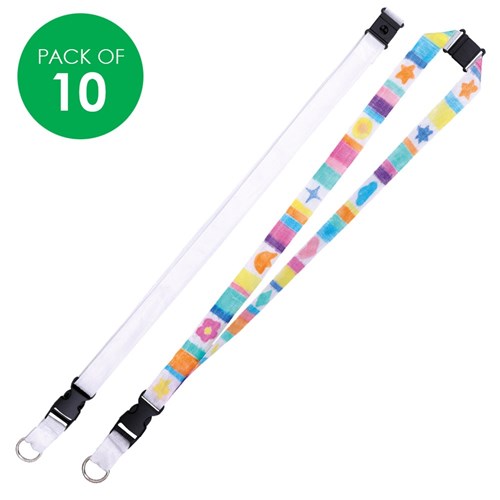 Colour In Lanyards - Pack of 10