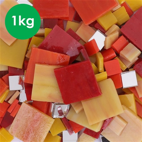Glass Mosaic Tiles - Desert Theme - 1kg Pack