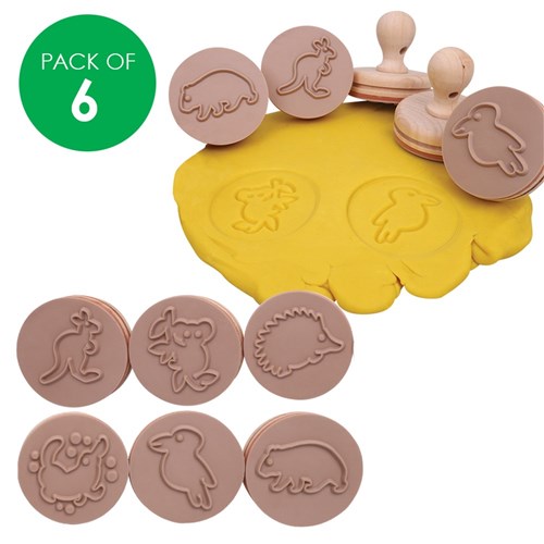Wooden Stamps - Australian Animals - Pack of 6