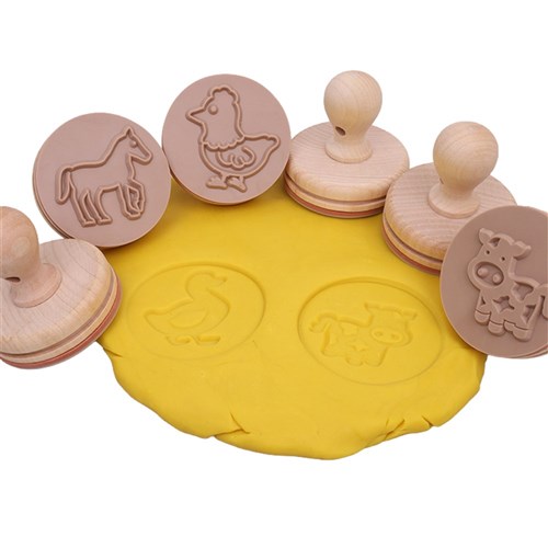 Wooden Stamps - Farm Animals - Pack of 6