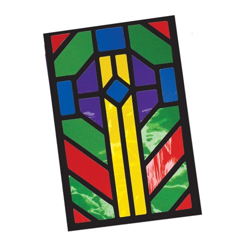 Cardboard Stained Glass Window Frames - Pack of 20