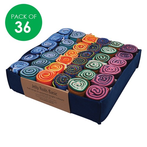 Felt Jelly Rolls - Assorted - Pack of 36