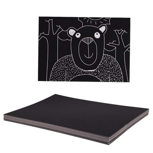 Scratch Board Sheets - White - Pack of 50