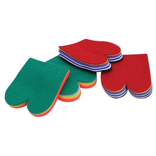Felt Finger Puppets - Assorted Colours - Pack of 30