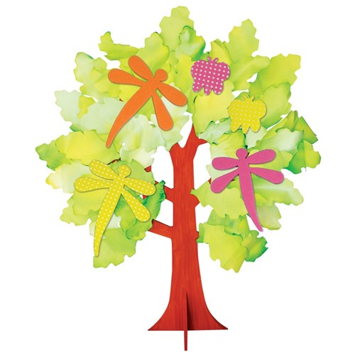 3D Wooden Spring Tree